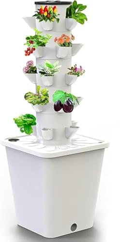 Kit for la Coltivazione di Erbe aromatiche, Frutta e Verdura, Torre da Interno, Giardino Verticale // 1 pz(10 Holes)