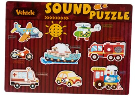 Jiuvaso Puzzle Sonori per Lo Sviluppo di Puzzle in Legno per Bambini Piccoli di 2 3 4 5 Anni