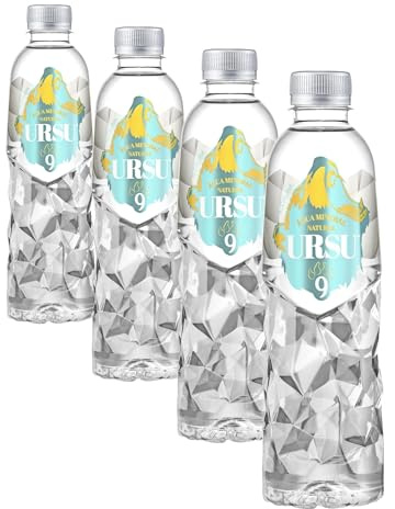 Ursu9 Natural Alkaline Mineral Water - 6 x 500ml | Ph9 | Naturally High in Calcium | Enhanced Hydration & Muscular Recovery | Supports Dental Health, Heart & Diabetes Care | CR7 Inspired (Pack of 4)
