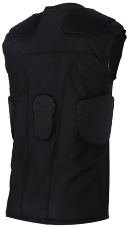 Taidda Youth Padded Compression Vest Impact Resistant Quick Drying Sleeveless Chest Protector Shirt for Baseball Football Soccer Lacrosse (L)