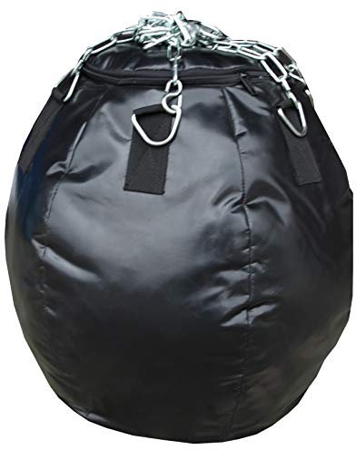 LISARO Wrecking Ball, Maizbag, Box-Birne, Throwdown Wrecking Ball, Boxsack Sandsack Punching Bag, MMA Sack, Gefüllt mit Stoffreste, Ca.27 Kg(60X60CM)