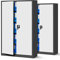 Jan Nowak 2er Set Aktenschrank C001II Büroschrank Metallschrank Flügeltüren Stahlblech Pulverbeschichtung 185 cm x 115 cm x 40 cm (anthrazit/weiß)