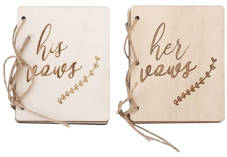 Ymiko Set di 2 Libri degli Ospiti di Nozze, Libretti dei Voti Matrimoniali con Corda, Accessori per Cerimonia e Decorazione