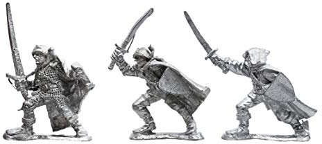 IRON WIND METALS 3 Piece 3-Stage Ranger Set - 100% Lead-Free Pewter - Classic Fantasy Miniatures for 28mm Table Top Games - Made in USA - RAL Partha Miniatures
