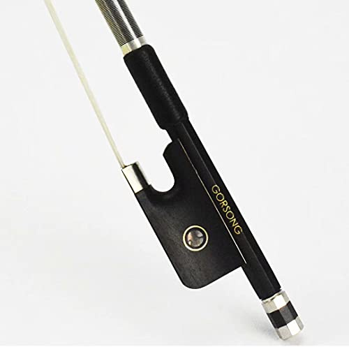Black Carbon Fiber Cello bow Full Size 4/4 Lightweight Ebony Frog Mongolian Horsehair