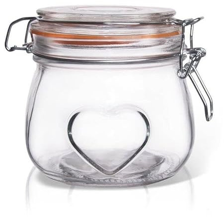 orion group Barattolo in vetro per conserve con chiusura a leva, contenitore in vetro brevettato da 500 ml