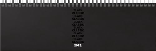 BRUNNEN Tvärterminbok Modell 774 (2025) Black Classic, 2 sidor = 1 vecka, 326 × 102 mm, 120 sidor, balacronomslag, tryckt, svart
