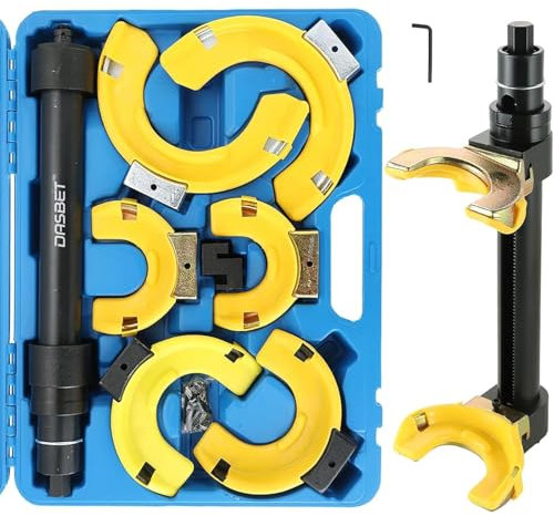 DASBET Strut Spring Compressor Set Macpherson Strut Spring Compressor Kit Interchangeable Fork Strut Spring Extractor Set Strut Coil Spring Shock Absorber Remover Tool