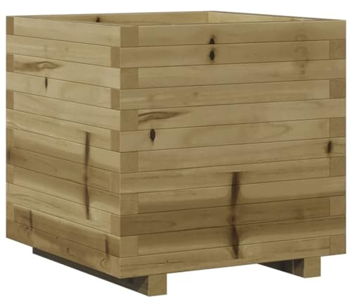 vidaXL Fioriera da Giardino 50x50x49,5 cm in Legno di Pino Impregnato, fioriera, fioriera da Patio, fioriera per Erbe, fioriera da Esterno, fioriera