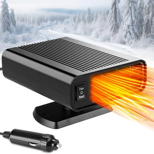 Showvigor 2025 Neu Autoheizung 12V Zigarettenanzünder, 150W Anti-Beschlag Auto-Heizung 2 In 1 Heizung und Kühlung Car Defroster