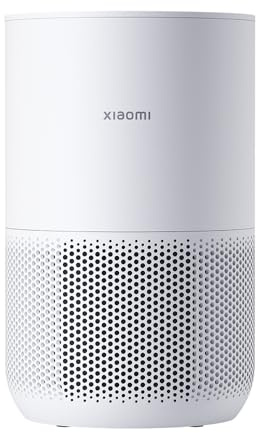Xiaomi Smart Air Purifier 4 Compact, Quiet High Efficiency Filter for Bedroom Office, Air Quality Monitoring, Sleep Mode, Covers up to 27m², App Control, Allergies, Pollen, Pet Dander, Odour, Smoke