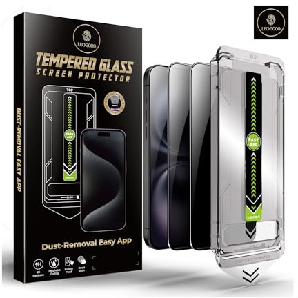 2-Pack | 9H Privacy Tempered Glass for iPhone 16 Screen Protector (6.1-inch) | 28° Anti-Spy | Edge-to-Edge Protection | One-Touch Install with Auto Dust-Elimination Kits & Precision Tool for glass