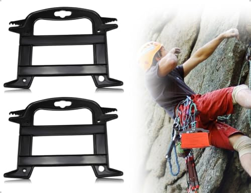 AOYEGIC 2 Stück Paracord Seilwickler,Multifunktionale Kabelaufwickler Plastik,Paracord Organizer mit Doppelzähne für Fallschirmseile,Schnüre,Kabel,Seile,Angelschnur(Schwarz)