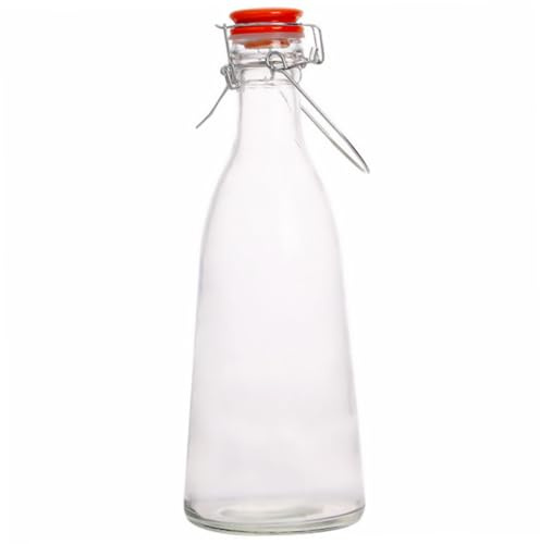VALICLUD Botella Swing de Vidrio con Cierre Hermético y Tapa Botella Almacenaje para Jugos Cerveza Agua y Fermentados para Cocina y Bebidas