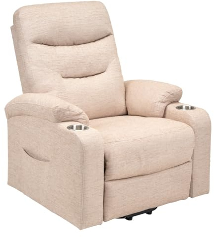 Gremium Poltrona Relax Elettrica Con Sistema Alzapersona, Massaggiante E Riscaldante Con Reclinazione a Letto E Seduta Ergonomica In Tessuto