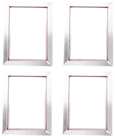 Tumintu 4X Telaio nel Alluminio per Serigrafia A3 31X41cm con Rete nel Poliestere Bianco Stampa 43T nel Seta per Circuiti Stampati Ad Alta Precisione