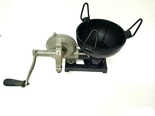 Forja de Herrero Con Soplador de Mano Para Hacer Cuchillos, Herramientas de Herrería, Horno de Carbón Estilo Vintage Con Mango Tipo Pedal, Color Negro
