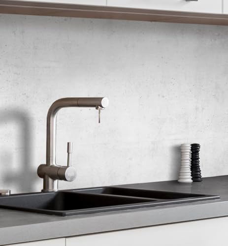 MyMaxxi Küchenrückwand selbstklebend - Matte, 0,4 mm Premium Spritzschutz Folie als günstige Alternative zu Glas, einfache Montage & leichte Reinigung - Motiv: Beton 340 x 60 cm
