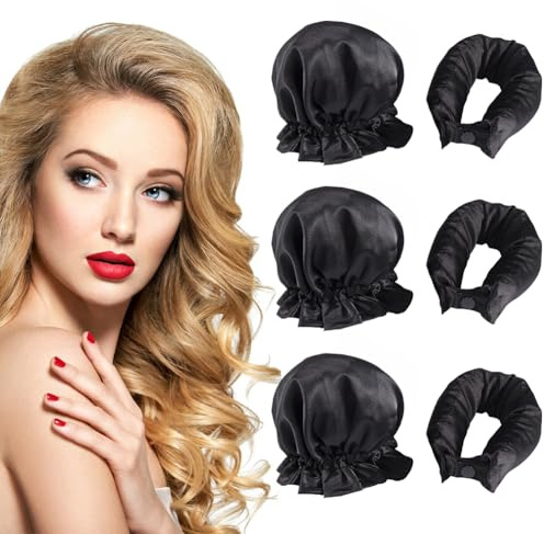 NuAngela Boucles Sans chaleur, 4 Pcs cheveux bouclés femme, Heatless Hair Curlers,Curling Rod Headband,ruban bouclant sans chaleur, boucles de nuit, Coiffure Bricolage DIY pour cheveux courts et longs