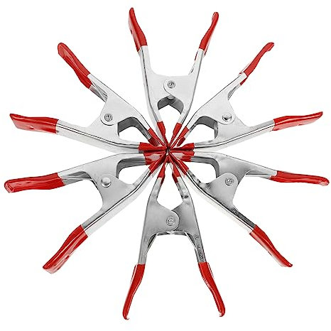 TOVINANNA 6pezzi Morsetto in Acciaio Clip a Coccodrillo Per Lavori Elettrici e Fissaggio Copertura Da Campeggio Dimensioni Compatte e Leggero Facile Da Installare o Rimuovere