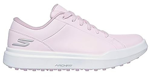 Skechers Go Golf Damen Drive 6 Arch Leder Relaxed Fit Wasserdicht Golfschuh Sneaker, Pink, 38 EU