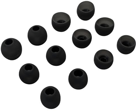 Chofit Ohrstöpsel kompatibel mit Jabra Elite 4 Active Ohrstöpseln, weiche Silikon-Ersatz-Ohrstöpsel, Ohrpolster, 3 Größen, 6 Paar (schwarz)