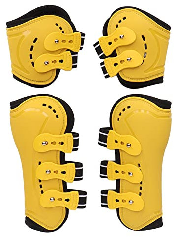 OPPWONG Pferdegamaschen, Vorne Offen, Atmungsaktiv, Schützende Pferdegamaschen, Schienengamaschen für Pferde, Sportgamaschen für Pferde, Verstellbare Pferdesehnengamaschen, (L 23,6 x 13