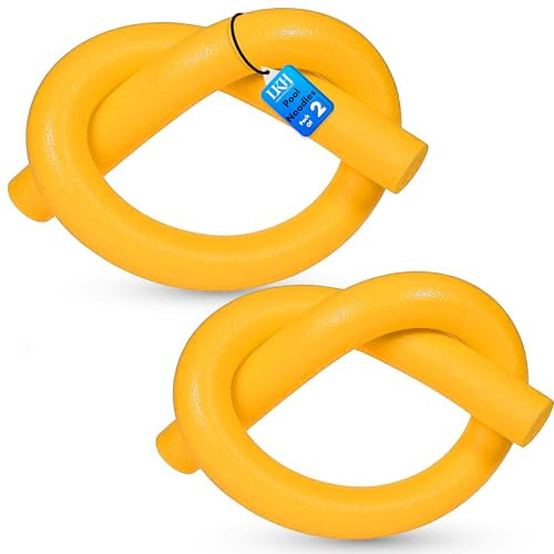 LKH Swimming Pool Noodles Pack of 2 – 145CM Long Floating Foam Noodles for Kids & Adults - Lightweight, Swim Support & Water Fun Accessory