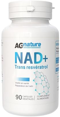 NAD Resveratrolo 1000mg 90Cps Integratore Nicotinamide Puro - Complex Anti-Età e Anti-Fatica con Niacina, Trans Resveratrolo e Trimetilglicina