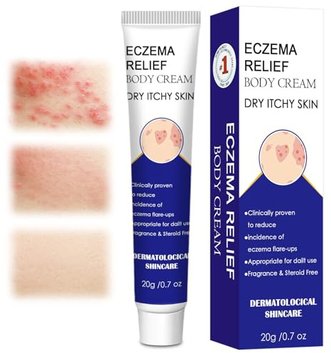 20g Eczema Crema,Crema Calmante,crema per il corpo,Allevia efficacemente il Pelle Secca e prurito,Adatta Per uso Cura quotidiano
