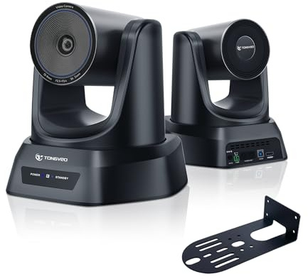 TONGVEO Cámara PTZ Seguimiento IA Zoom Óptico 3X HDMI USB 3.0 1080P 60fps Gran Angular para Videoconferencias Transmisión en Vivo Zoom Youtube Teams OBS y Más