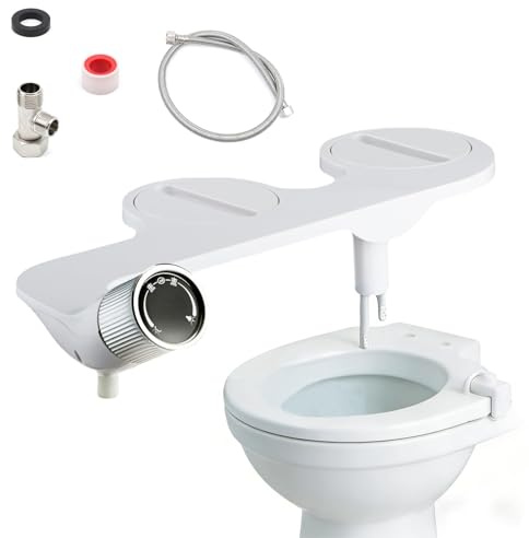SRJQXH Bidet per WC, con Interfaccia da 3/8, non Elettrico Bidet Portatile, Pressione Dell'acqua Regolabile (Con Tubo Flessibile da 69 cm), per Pulizia Del Basso Ventre e Igiene Femminile