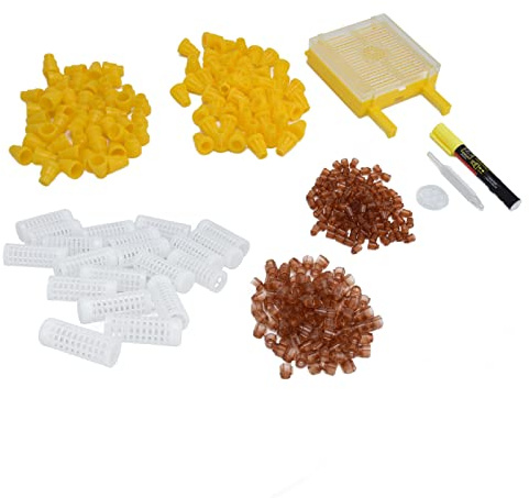 HPZIHUIT Kit de injerto de cría de Abejas, Herramienta de Marcado de Cultivo de Abejas de plástico Reutilizable para Apicultura