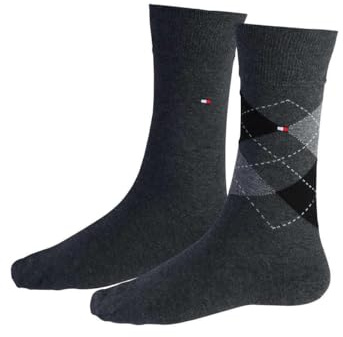 Tommy Hilfiger Classic, Calzini Uomo, Anthracit 495, 39-42 (Pacco da 2)