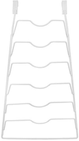 orion group Armadietto pensile, pentole, coperchi per stufa, ripiano portaoggetti a 6 coperchi, supporto da parete o porta della cucina, armadio, stufa, mensola portaoggetti bianco