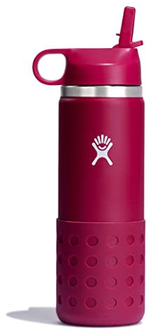 HYDRO FLASK - Trinkflasche für Kinder, 591ml (20oz) - Vakuumisolierte Wasserflasche aus Edelstahl - Thermoflasche mit praktischem Straw Lid-Trinkhalmdeckel - BPA-frei, Spülmaschinenfest - Snapper