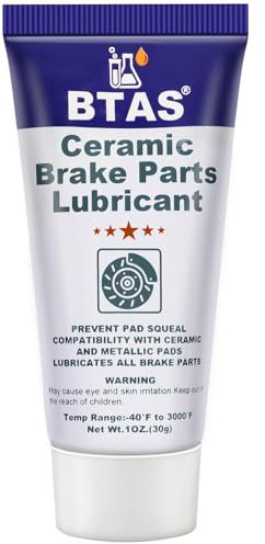 BTAS Brake Grease for Brake Parts Lubricant,Caliper Sliding Pin and Pad Lube,High Temp Synthetic Ceramic Silicone Grease 1oz