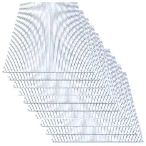 Ansobea Lot de alvéolaires en Polycarbonate Découpables Transparentes - Résistantes aux UV - pour Serre, Jardinage, Serre (15)