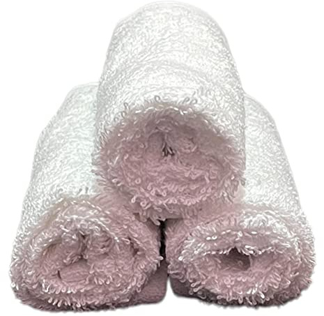 Lyra sängkläder – 100 % högabsorberande bomullsflanell ansiktshanddukar – lätt lyxig vit ansiktsduk tillverkad av mjuk känsla fingertoppshanddukar set | Storlek 30 x 30 cm | Förpackning med 3 eller 6