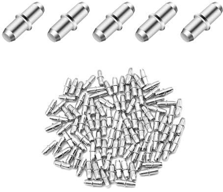 100 Pcs Shelf Support Pegs, 5mm Kitchen Cupboard Shelf Supports Pegs Pins，Used for Kitchens, wardrobes, Furniture and Shelves