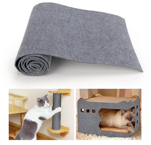 SHMSHNG Klösmatta katt 40 x 200 cm, skärbar och självhäftande, repskydd för möbler, soffa, golvbeläggning och väggar, halkfri, hållbar