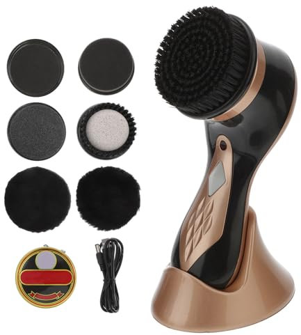Beaupretty Portable Electric Shoe Shine Kit Replacement Brushes Easy One-button Operation Leather Care Cleaner for Leather Shoes