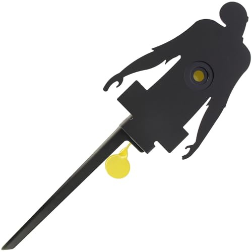 Magnetic Knockdown Air Rifle Target 4+1 – Steel Pellet Trap Catcher with Duck, Rat, Zombie, and Boar Shapes for Airgun Shooting Practice Ideal For Gardens Auto Reset System