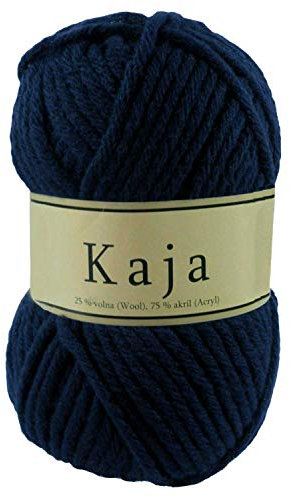 100g Mützenwolle/Jackenstrickgarn KAJA, 25% Wolle, verschieden Farben