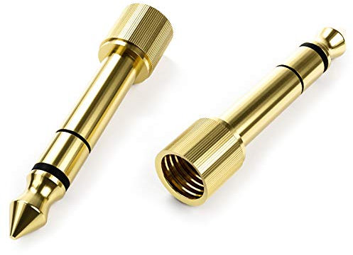 OKULI Adattatore 6.35mm a 3.5mm Filetto Connettore Jack per Auricolari Cuffie (2 Pacco)