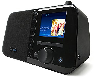 Grace Digital Mondo Elite Smart Internet Radio, Bluetooth, Wi-Fi, 7-Day Alarm – Microphone-Free (Black)