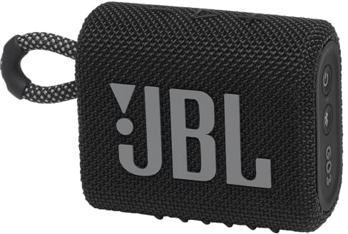 JBL Go 3 - Portable Mini Bluetooth Speaker, big audio and punchy bass, IP67 waterproof and dustproof, 5 hours of playtime, speaker for home, outdoor and travel (Black)