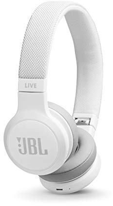 JBL Live 400BT – Casque Audio Supra-auriculaire sans Fil – Écouteurs Bluetooth avec Commande pour appels – avec Amazon Alexa intégré – Autonomie jusqu'à 24 Heures – Blanc