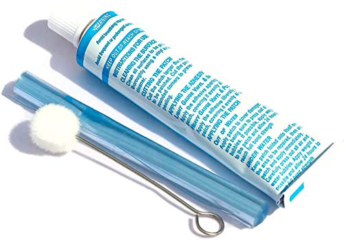 GlobaClean Pool Reparaturset - Flickzeug Vinyl Repair Kit PVC Pool Schwimmringe Luftmatratze Gummiboote Schlauchboote Whirlpool Spa Kleber und Flicken (30ml)