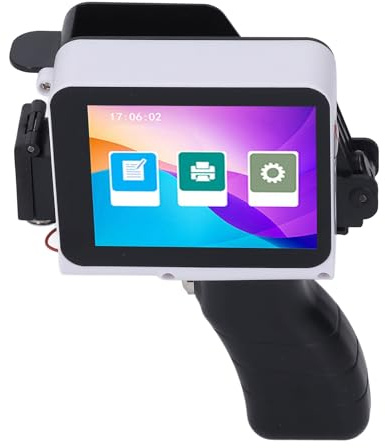 Yanmis Imprimante à Jet d'encre Portable, Imprimante à Jet d'encre Portable, écran Tactile HD, Interface Utilisateur Simple, Hauteur D' Réglable de 2 à 12,7 Mm pour Code-Barres, Date,
